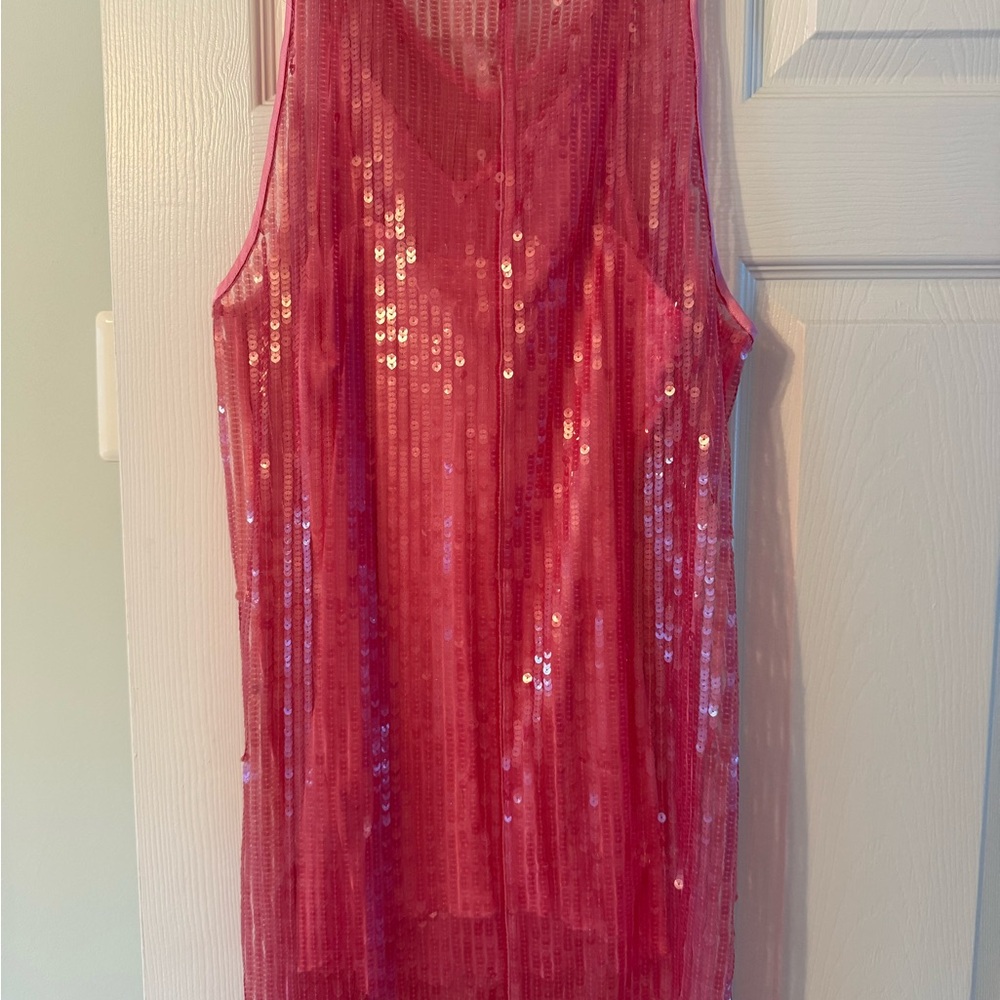 ROTATE Glamorous Pink Sequin Mini Dress